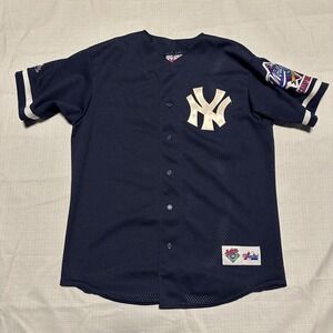 New York Yankees Vintage Majestic‎ MLB 1998 World Series Jersey Mens Medium